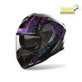 Airoh Spark 2 Silk Lucido (SP2S54), casco integrale visto di tre quarti anteriore, con badge 5 stelle SHARP