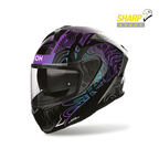 Airoh Spark 2 Silk Lucido (SP2S54), casco integrale visto di tre quarti anteriore, con badge 5 stelle SHARP