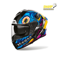Airoh Spark 2 Stranger Lucido (SP2ST35), casco integrale visto di tre quarti anteriore, con badge 5 stelle SHARP