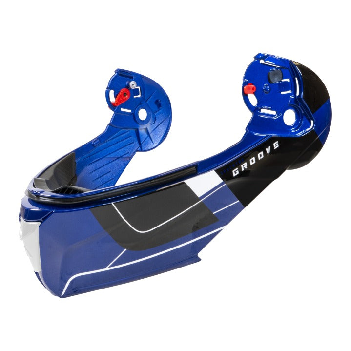 Mentoniera Groove Blu Lucido originale Airoh SPECG18M per casco Specktre, foto ufficiale del ricambio