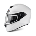 Airoh Storm ST14XXL casco integrale bianco lucido, vista tre quarti anteriore con visiera chiara e visierino parasole