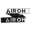 Cinghia elastica Airoh SXR114 nera con scritta AIROH bianca e tratto terminale bianco con scritta nera, ricambio originale per maschera Blast XR1