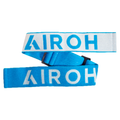 Cinghia elastica Airoh SXR119 azzurra con scritta AIROH bianca e tratto terminale bianco con scritta azzurra, ricambio originale per maschera Blast XR1