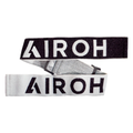 Cinghia elastica Airoh SXR135 bianca con scritta AIROH nera e tratto terminale nero con scritta bianca, ricambio originale per maschera Blast XR1