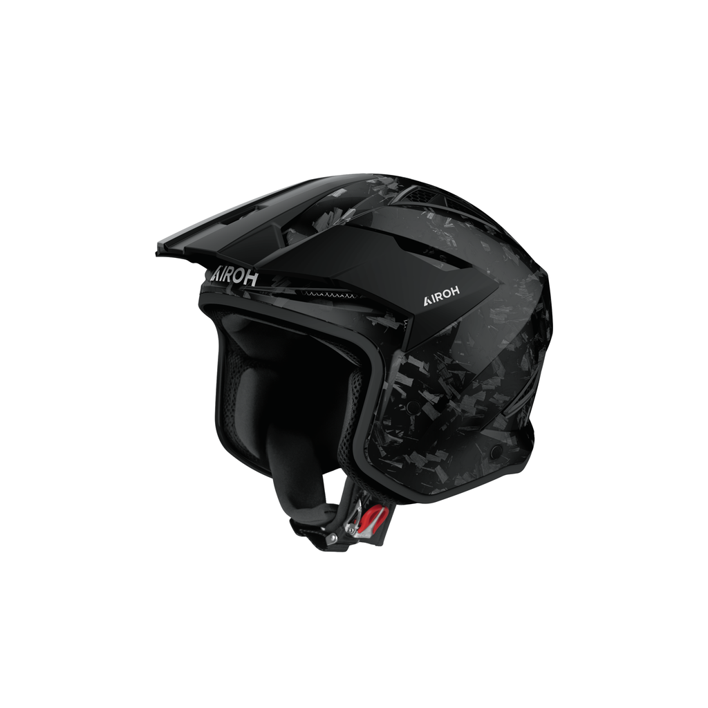 Airoh TRR II Carbon Carbonio Lucido TRR2C99, casco jet, vista di tre quarti dal lato sinistro