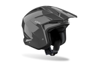 Casco da trial Airoh TRR II Color grigio scuro lucido visto di tre quarti dal lato opposto