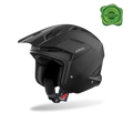 Airoh TRR II Color nero opaco, casco jet da trial con frontino visto di tre quarti