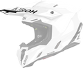 Frontino Bianco Lucido originale Airoh TW314F per casco Twist 3, mostrato su un casco in trasparenza, foto ufficiale del ricambio