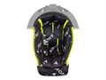 Cuffia interna originale Airoh TW3BWLGC nera e bianca con supporto grigio per casco Twist 3, foto ufficiale del ricambio