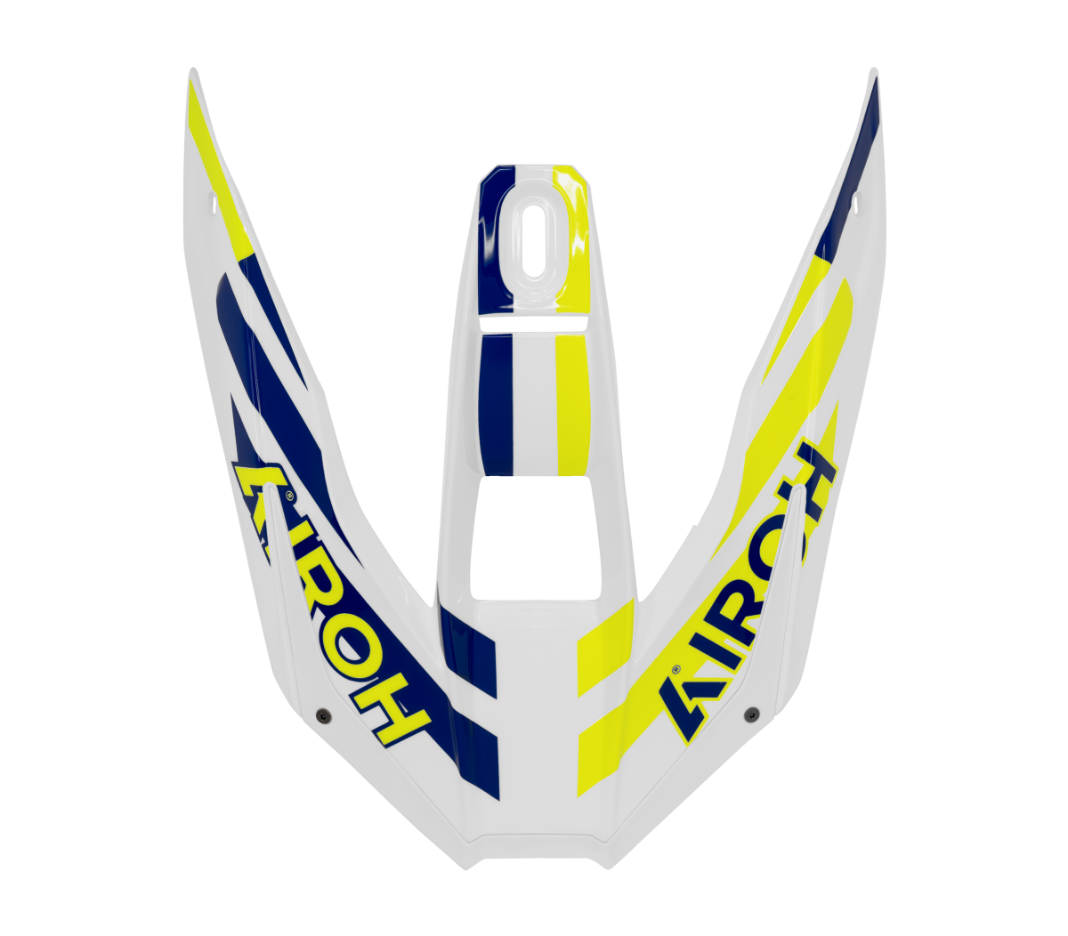 Frontino Dynasty Blu/Giallo Lucido originale Airoh TW3DI31F per casco Twist 3, foto ufficiale del ricambio