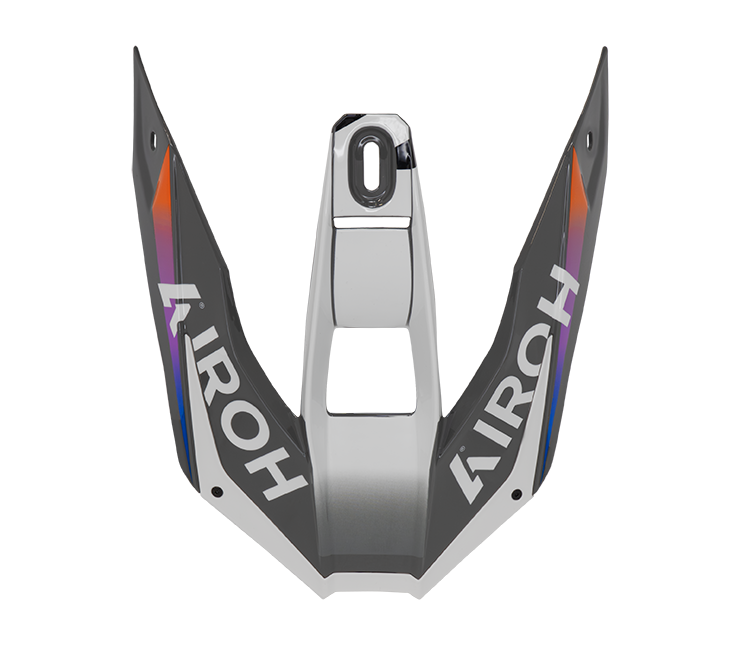 Frontino Hustle Lucido originale Airoh TW3H38F per casco Twist 3, foto ufficiale del ricambio