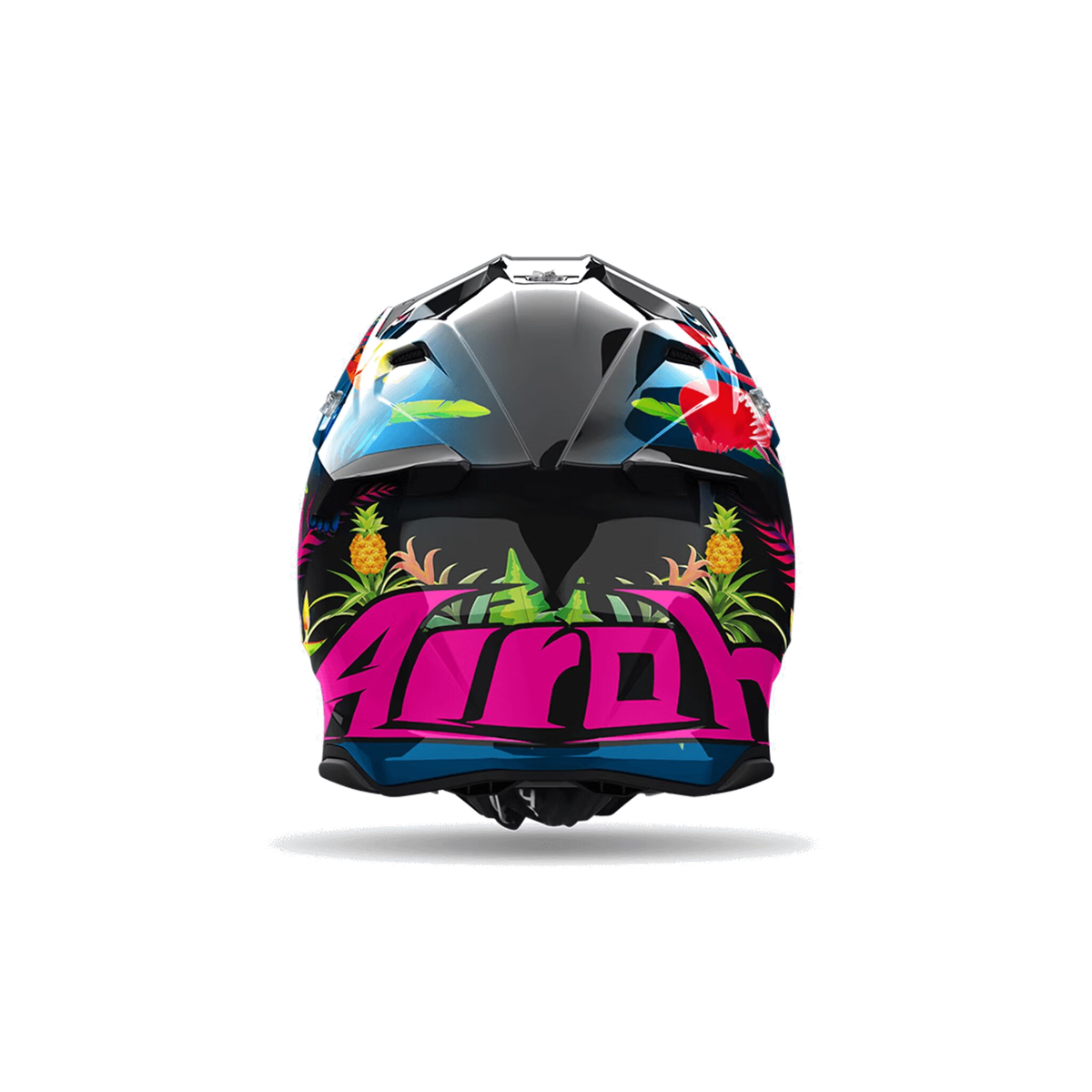 Airoh Twist 3 Amazonia Multicolore Lucido TW3TAM35, casco cross, visto da dietro