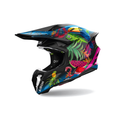 Airoh Twist 3 Amazonia Multicolore Lucido TW3TAM35, casco cross, vista di tre quarti dal lato sinistro