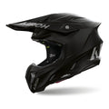 Casco cross Airoh Twist 3 Color nero opaco, vista tre quarti anteriore sinistra
