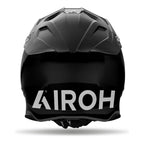 Airoh Twist 3 Color nero opaco codice TW311, vista posteriore con il logo Airoh sulla calotta