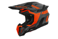 Casco cross Airoh Twist 3 Dynasty arancione grigio opaco, vista tre quarti anteriore sinistra