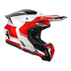 Airoh Twist 3 Fancy rosso bianco codice TW3F55, lato destro con frontino e prese d'aria