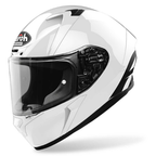 Airoh Valor VA14 casco integrale bianco lucido di tre quarti anteriore sinistro, visiera trasparente