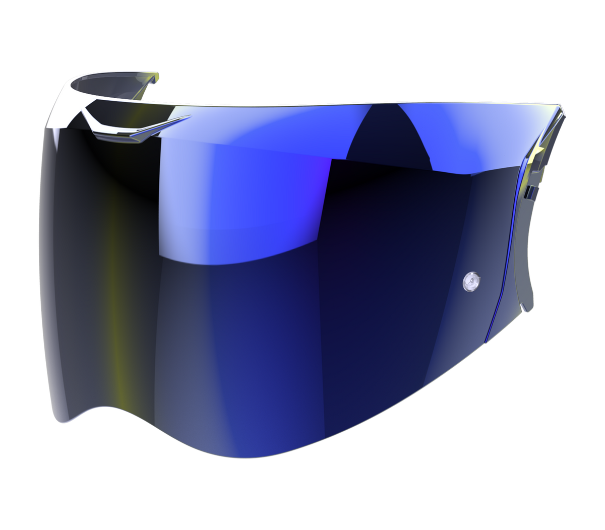 Visiera blu specchiata originale Airoh in quattro misure per casco Mathisse II, ricambio della visiera esterna