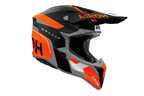 Airoh Wraaap Conquer grigio arancione opaco codice WRAC32, lato destro con frontino removibile