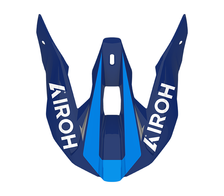 Frontino Conquer Blu Lucido originale Airoh WRAC18F per casco Wraaap, foto ufficiale del ricambio