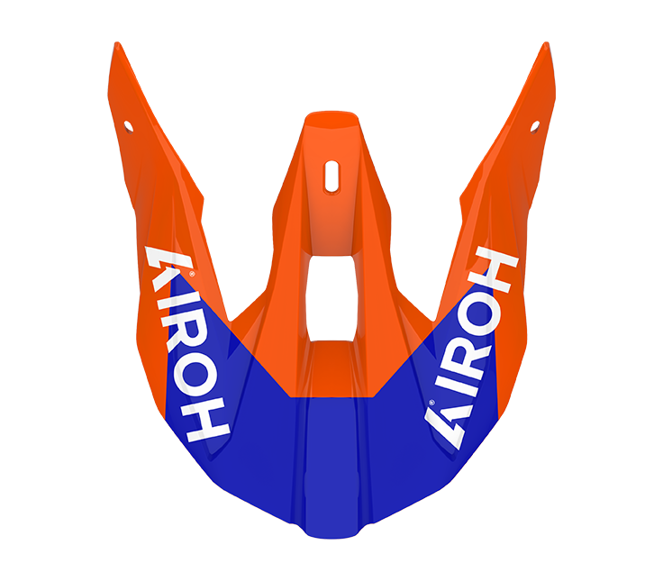 Frontino Vision Arancione/Blu Lucido originale Airoh WRAV32F per casco Wraaap, foto ufficiale del ricambio