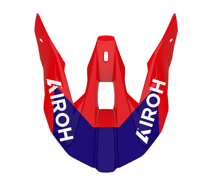 Frontino Vision Blu/Rosso Lucido originale Airoh WRAV55F per casco Wraaap, foto ufficiale del ricambio