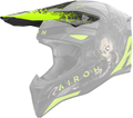 Frontino Darkness Opaco originale Airoh WRD31F per casco Wraaap, mostrato su un casco in trasparenza, foto ufficiale del ricambio