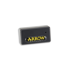 Modulo elettronico Arrow A.R.D. in vista ravvicinata, corpo nero con logo Arrow e spia