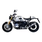 BMW R nineT con impianto di scarico Arrow e raccordo 11001MI, vista laterale destra