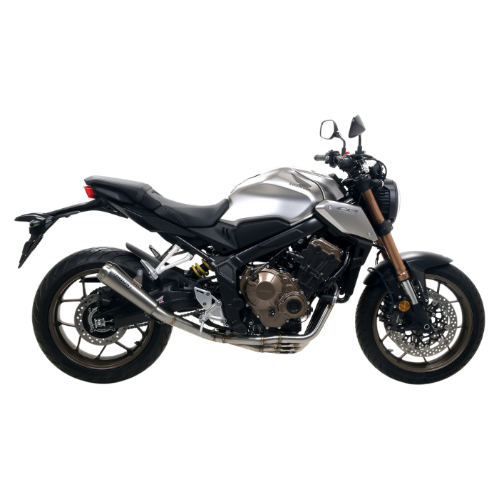 Honda CB 650 R 2019-2023 con terminale Arrow Pro-Race che ospita il dB-Killer 11012DB