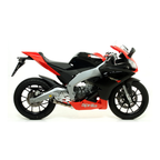 Aprilia RS4 125 rossa e nera con impianto di scarico Arrow, vista laterale destra