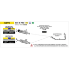 Tavola ufficiale Arrow Kove 800X Pro 2024 vehicle type KY800X con il paratacco in carbonio 11013MI