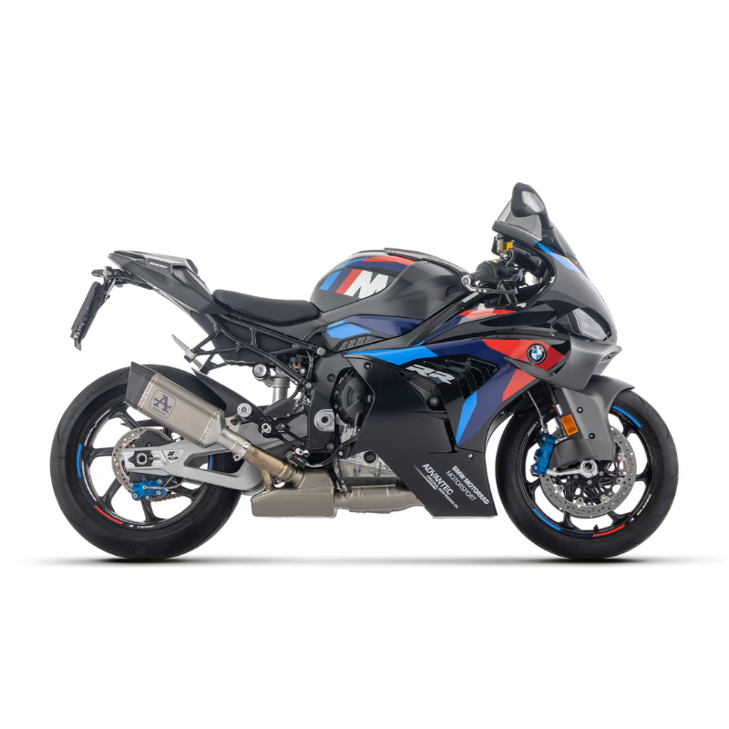 Supersportiva bianca, blu e rossa con silenziatore Arrow Pista e db-killer 11015DB estraibile