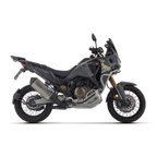 Honda Africa Twin CRF 1100 L nera con terminale Arrow Sonora, vista laterale