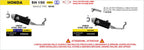 Schema di montaggio Arrow per Honda SH 150 2024-2026 (KF40) con il dB-Killer 11023DB per il terminale Urban racing