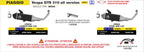 Schema di montaggio Arrow per Vespa GTS 310 2025-2026 (MD3G) con il dB-Killer 11023DB fra i terminali Urban 53051AN e 53051AKN