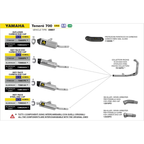 Tavola di montaggio Arrow Yamaha Ténéré 700 2019-2020 (DM07) con il codice 12010PD