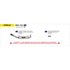 Schema del catalogo Arrow: pagina Aprilia RS4 125 con terminale 51509AO e catalizzatore 11013KZ