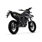 Arrow 52002PD Collettore Racing Titanio - Moon Bike - Montato su Aprilia SX 125, vista tre quarti posteriore