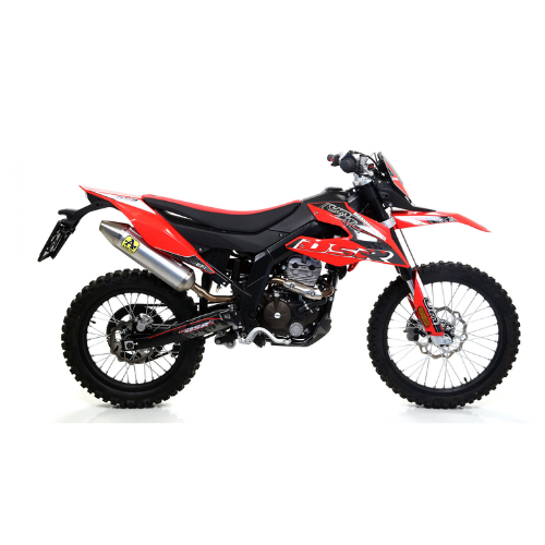 Arrow 52509AKN Terminale Thunder Alluminio Dark Fondello Carbonio - Moon Bike - Montato su UM DSR EX 125, vista laterale