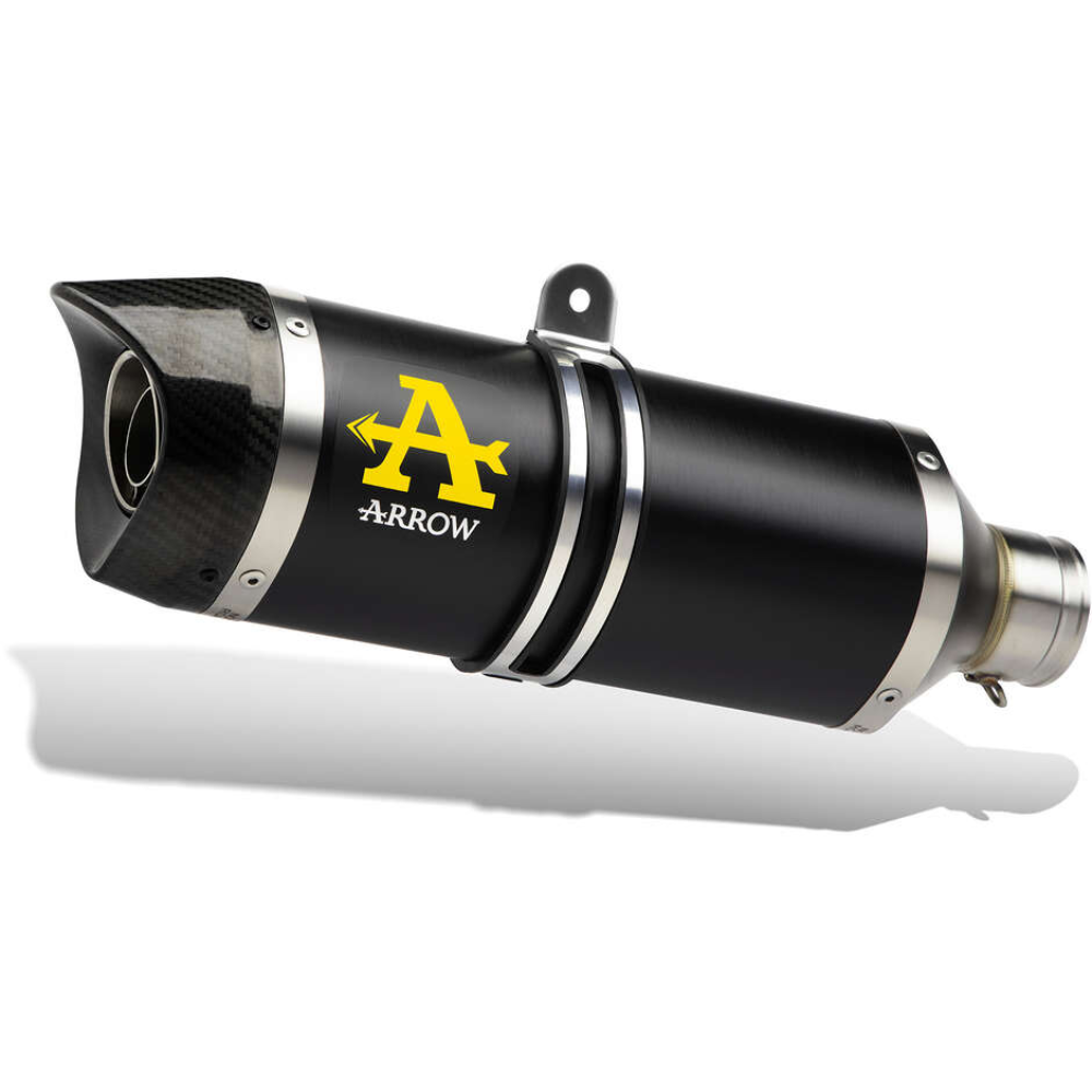Arrow 52509AKN Terminale Thunder Alluminio Dark Fondello Carbonio – Aprilia RX/SX 125, UM DSR EX, Malaguti XTM/XSM - Moon Bike - Vista 1
