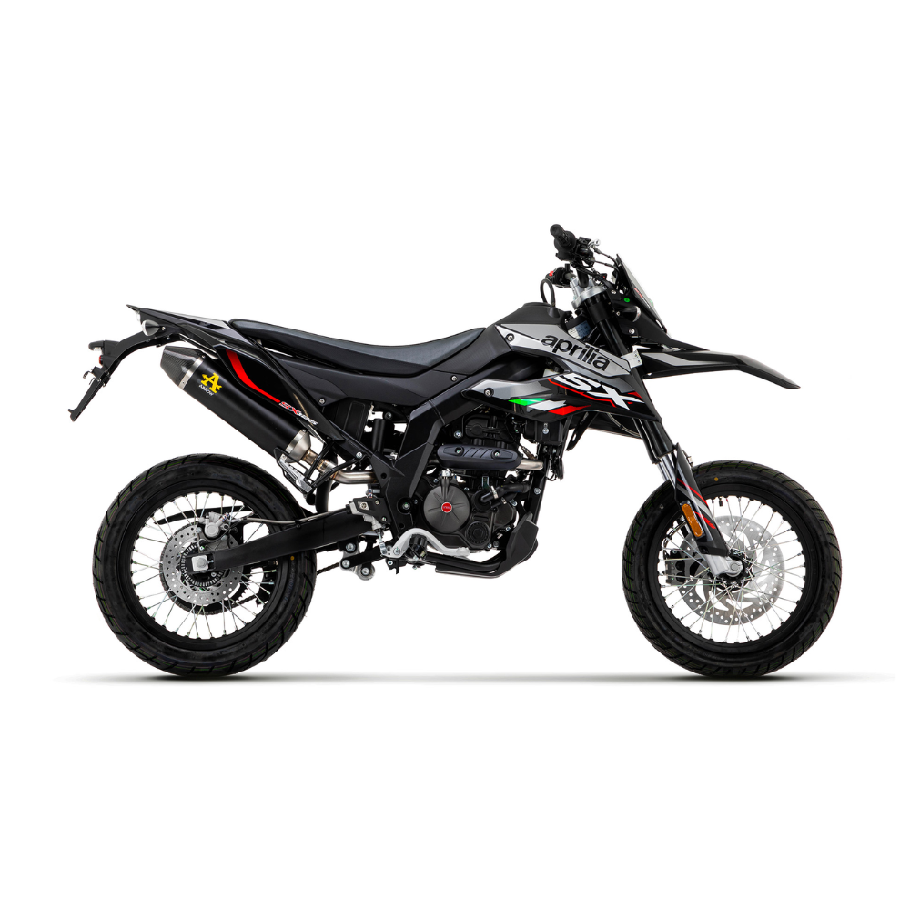 Arrow 52510AKN Terminale Thunder Alluminio Dark Fondello Carbonio – Aprilia RX/SX 125 2021-2024 - Moon Bike - Vista 2