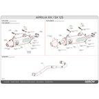 Arrow 52510AKN Terminale Thunder Alluminio Dark Fondello Carbonio – Aprilia RX/SX 125 2021-2024 - Moon Bike - Vista 5