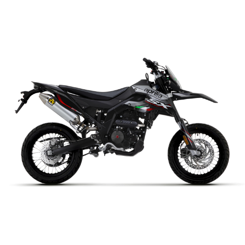 Arrow 52510AO Terminale Thunder Alluminio Fondello Acciaio - Moon Bike - Montato su Aprilia SX 125, vista laterale