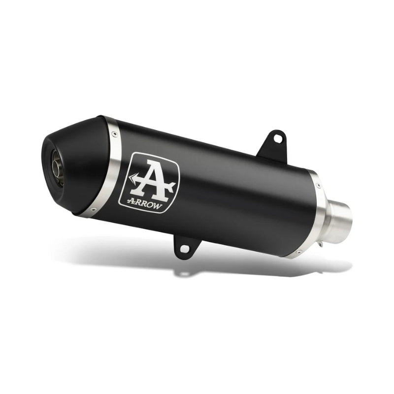 Arrow 53536ANN terminale Urban in alluminio Dark nero con logo Arrow, per Vespa GTS 300 e GTV