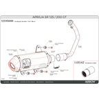Arrow 53549ANN Scarico Completo Urban Alluminio Dark Fondello Acciaio Dark Omologato – Aprilia SR GT 125/200 (2022-2024) - Moon Bike - Vista 7