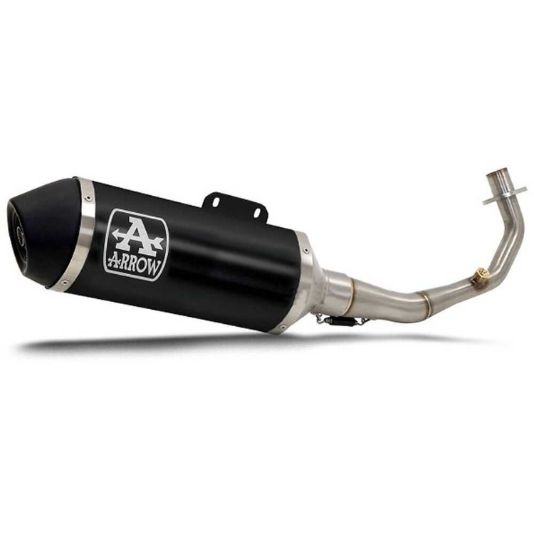 Arrow 53549ANN Scarico Completo Urban Alluminio Dark Fondello Acciaio Dark Omologato – Aprilia SR GT 125/200 (2022-2024) - Moon Bike - Vista 1
