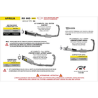 Pagina del catalogo Arrow con lo schema degli scarichi per Aprilia RS 660 2025-2026