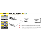 Schema di montaggio Arrow per BMW F 900 XR e F 900 XR A2 2020-2024
